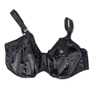 Elomi Molly Stretch Black Lace Underwire Nursing Bra Size 40K Maternity